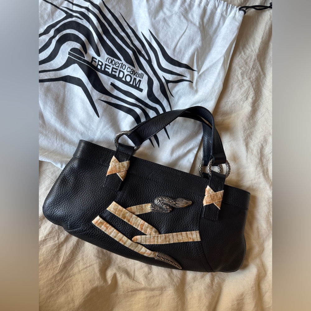 Vintage Roberto Cavalli genuine leather bag